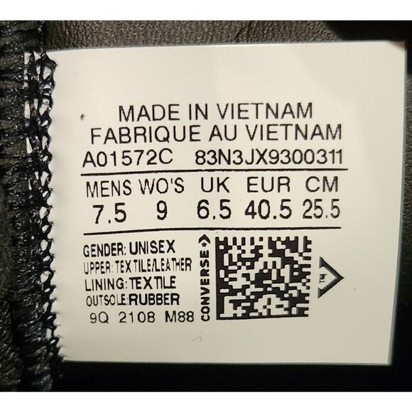 NWOT Converse Leather Mid “Chase The Drip x KOJ” A01572C Men’s Size 7.5 Wmns 9 - Picture 6 of 6